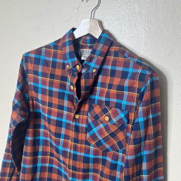 Duluth Trading Co Shirt Mens Medium Slim Fit Button Up Long Sleeve Plaid Pocket - Picture 2 of 11